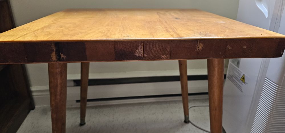 Vintage Square Wooden Table - photo 4
