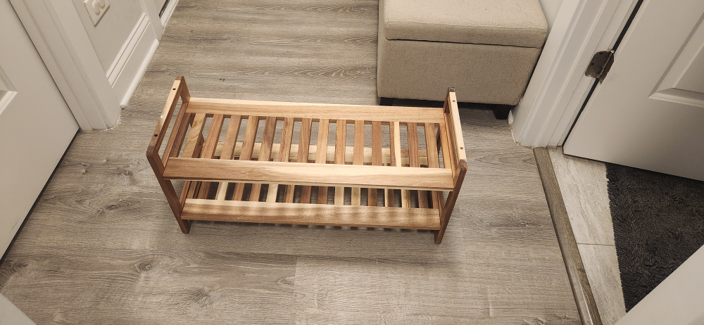 Wooden Shoe Rack - 29"x14"x11"