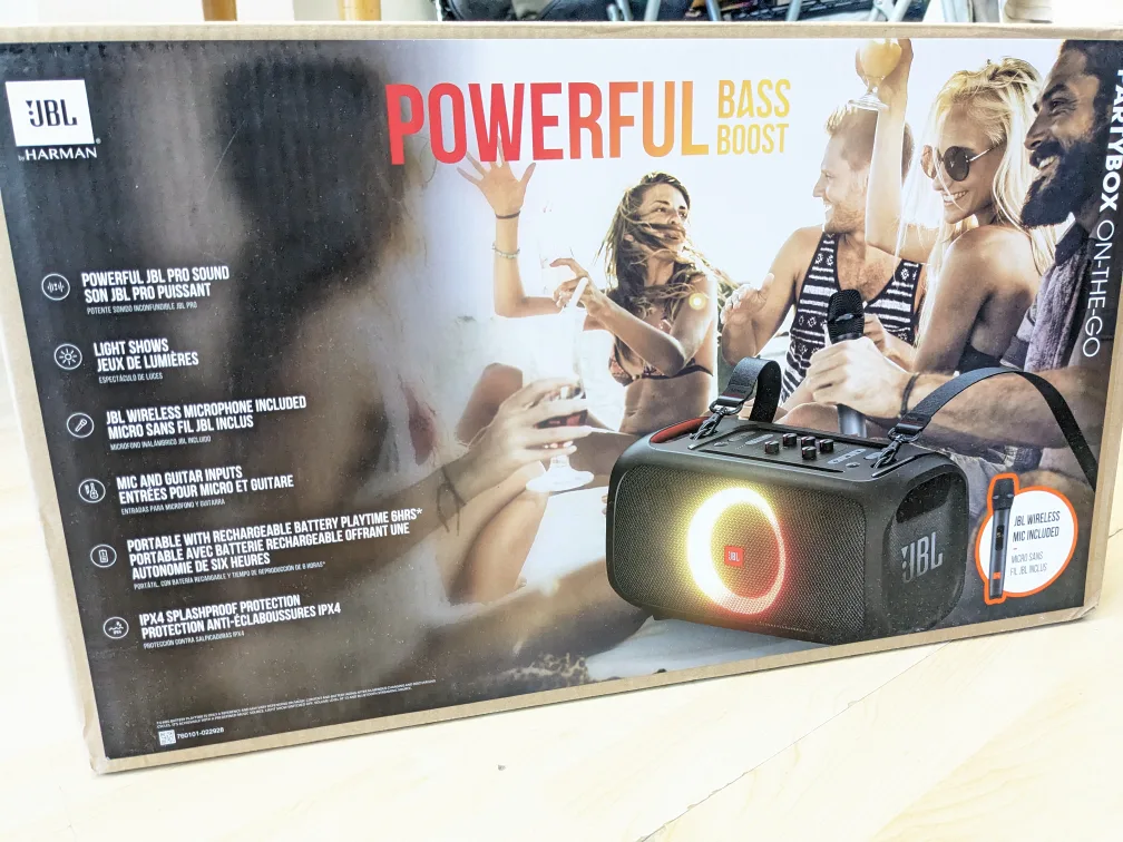 JBL PartyBox Bluetooth Portable Speaker with JBL Microphone image indicator(2)