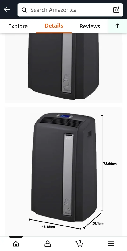 4 in 1 DeLonghi Pinguino 14,000 BTU AC, heater, dehumidifier image indicator(2)