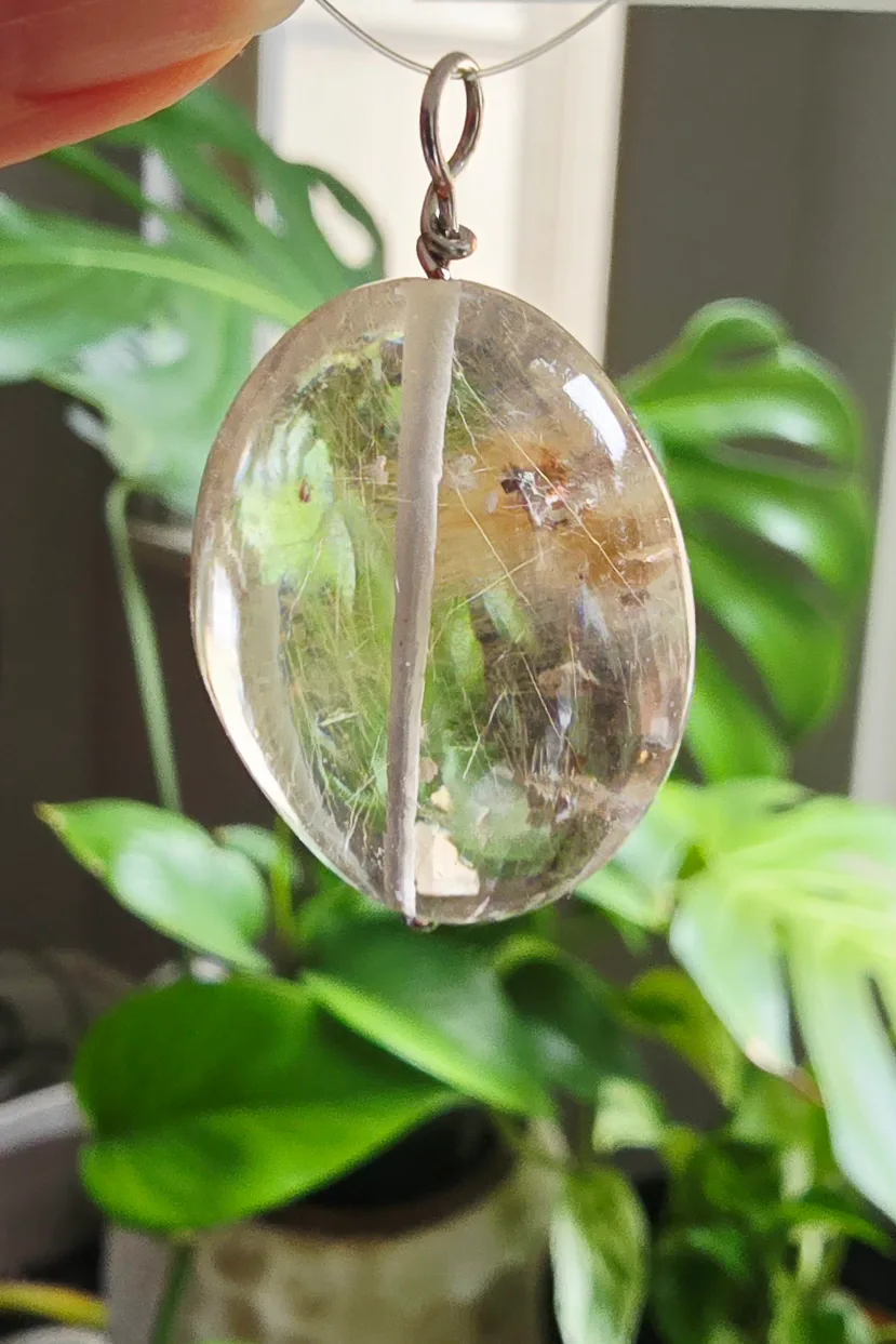 New Rutilated Quartz natural gemstone pendant image indicator(5)