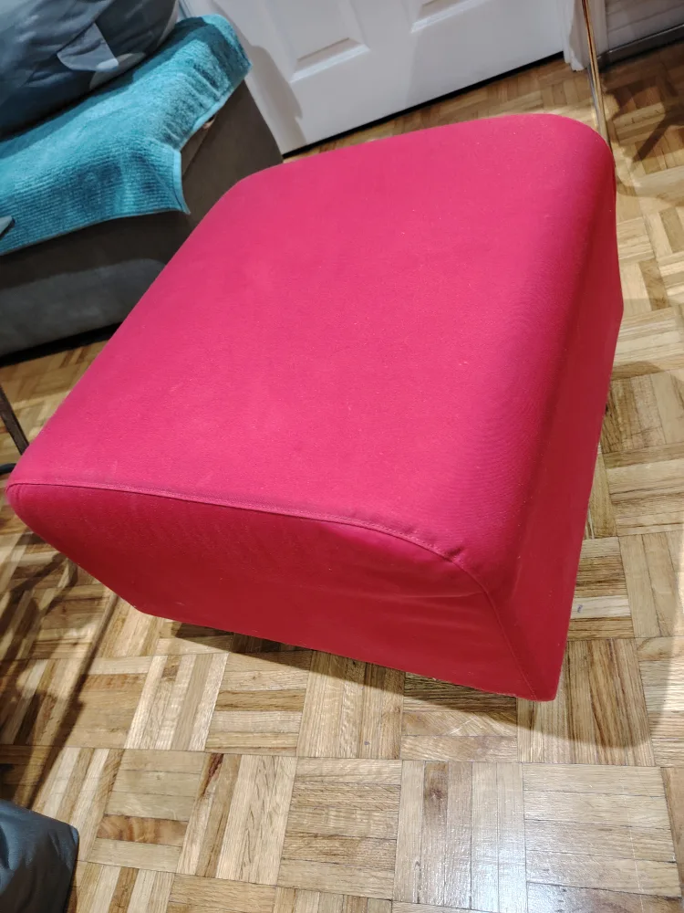 Red Ottoman - 21"x21"x14" thumbnail