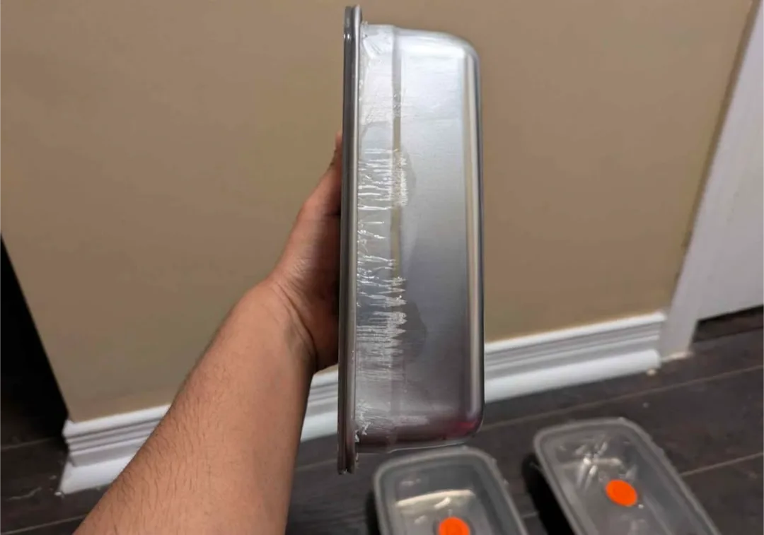 brand new 3 Stainless Steel Food Containers with Lids (Set of 3) image indicator(4)