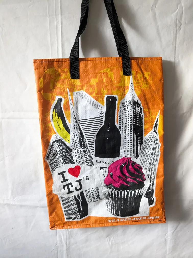 Trader Joe's Reusable Shopping Tote Bag🧡 thumbnail