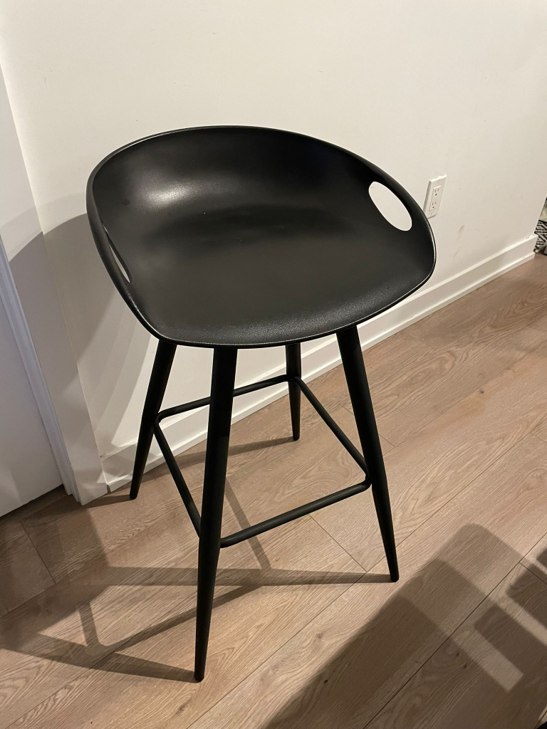 Black Bar Stool and Table Set - photo 3