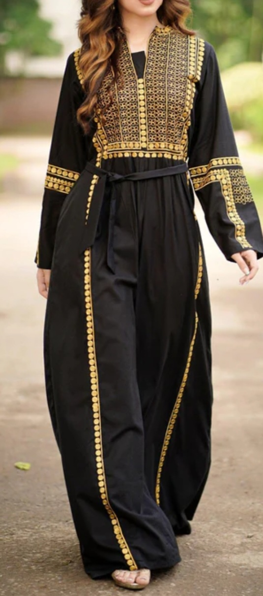 Black Embroidered Long Sleeve Dress - photo 4