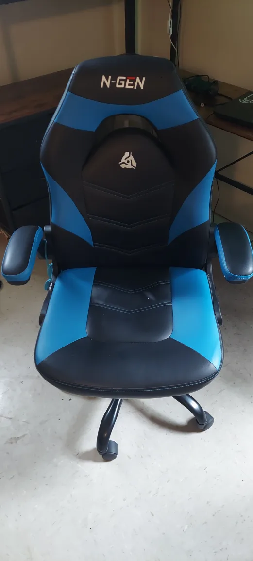 N-GEN Gaming Chair - Blue and Black thumbnail
