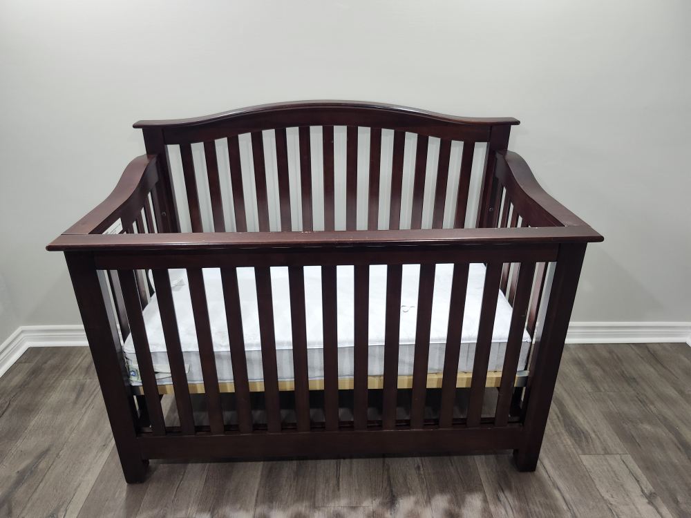 Convertible Baby Crib - Dark Wood