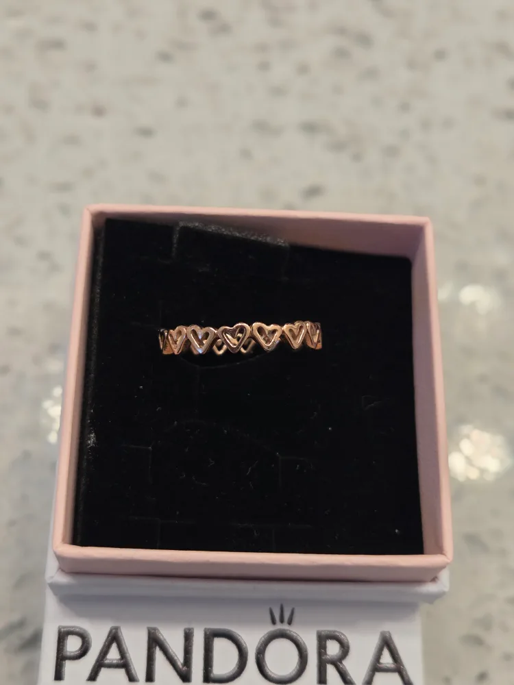 Pandora Rose Gold Band of Hearts thumbnail