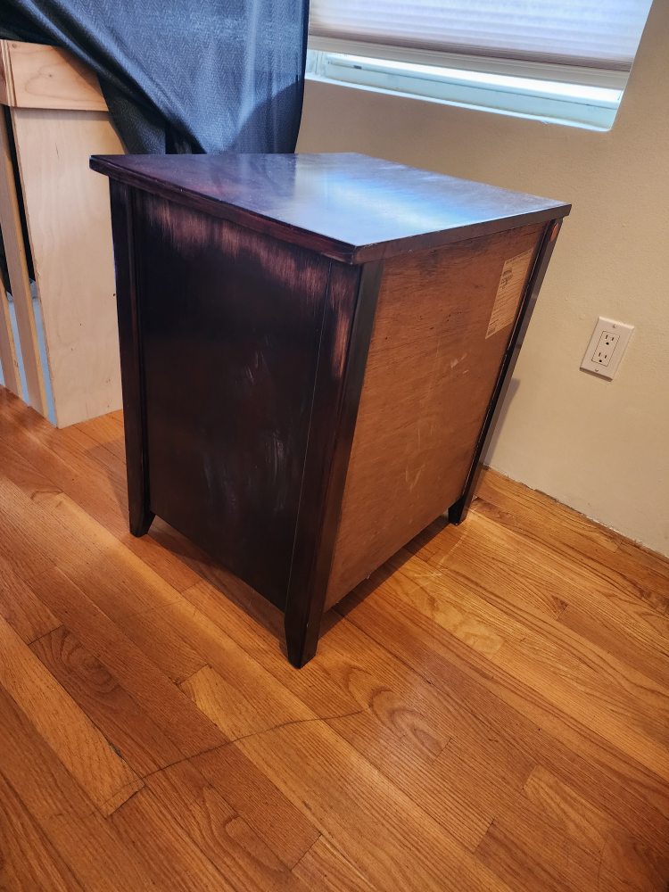 Wooden Nightstand with Drawer - photo 3