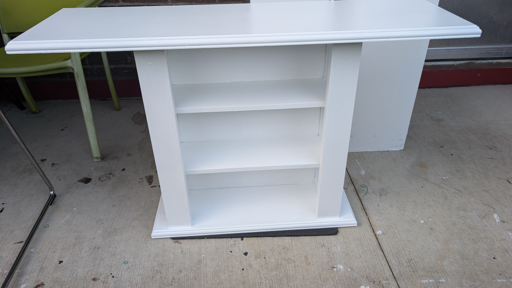 White Bar Table with Shelves can be Tv stand - photo 4