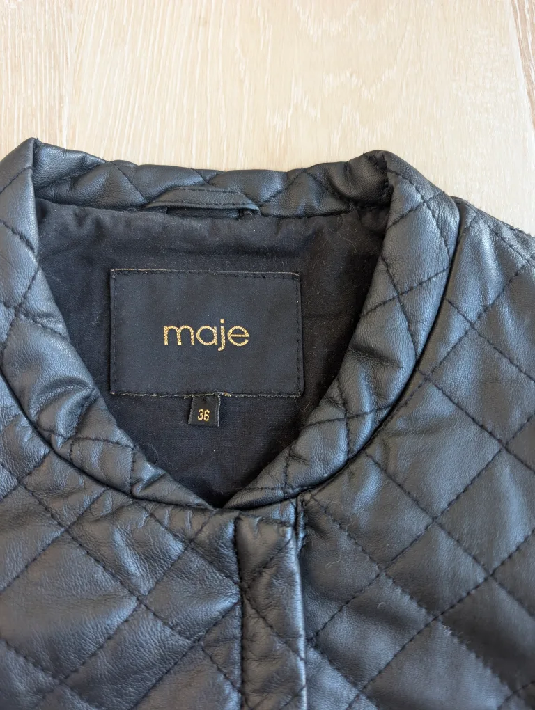 Maje real leather jacket image indicator(4)