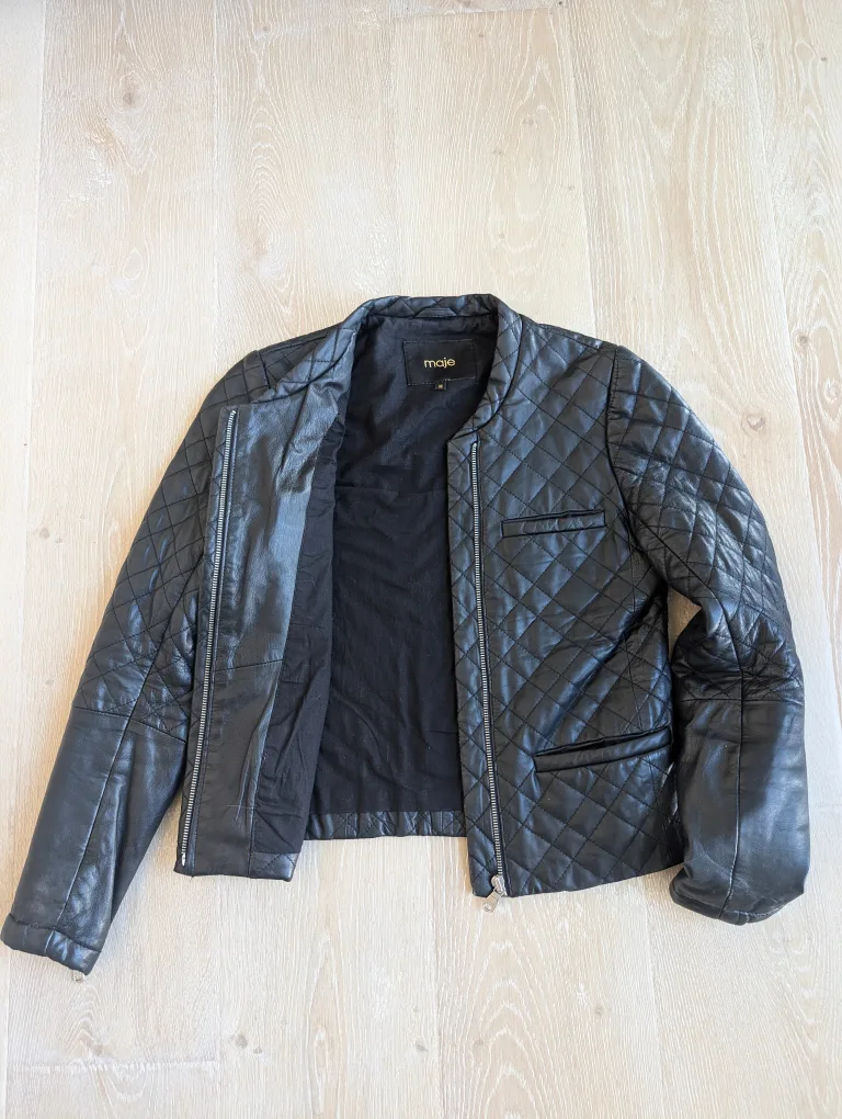 Maje real leather jacket image indicator(6)