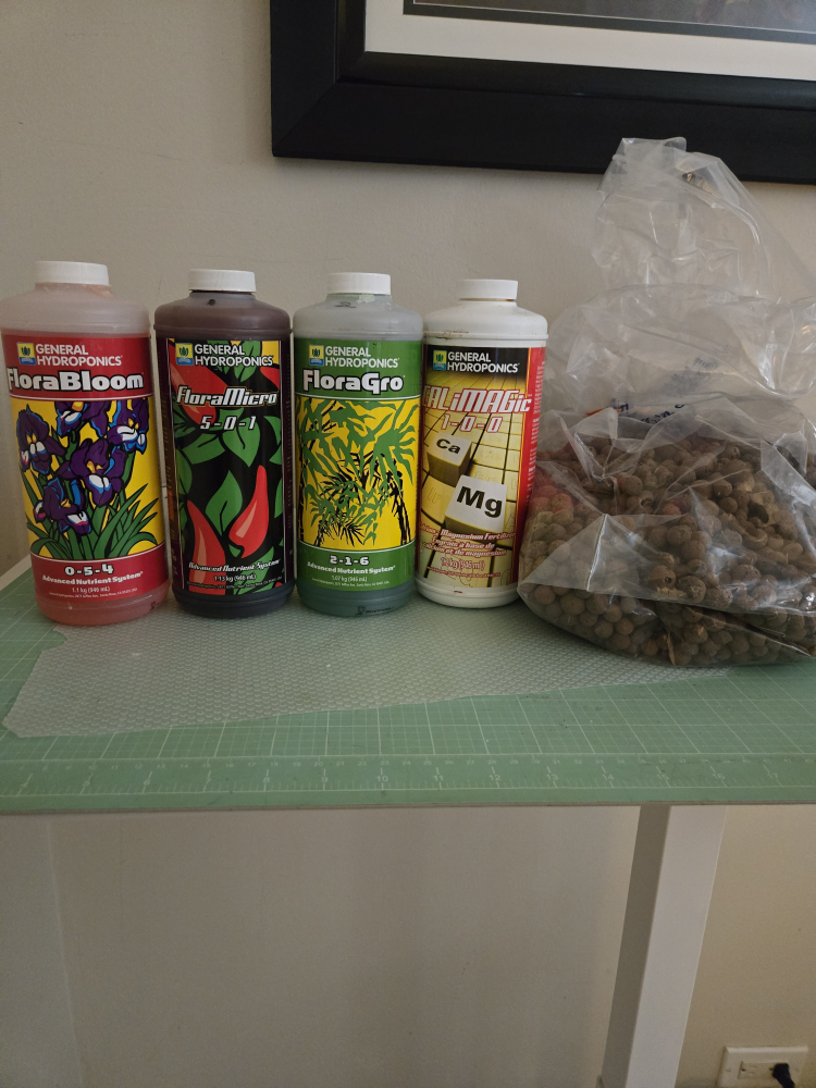 Leca balls and Hydroponic solutions