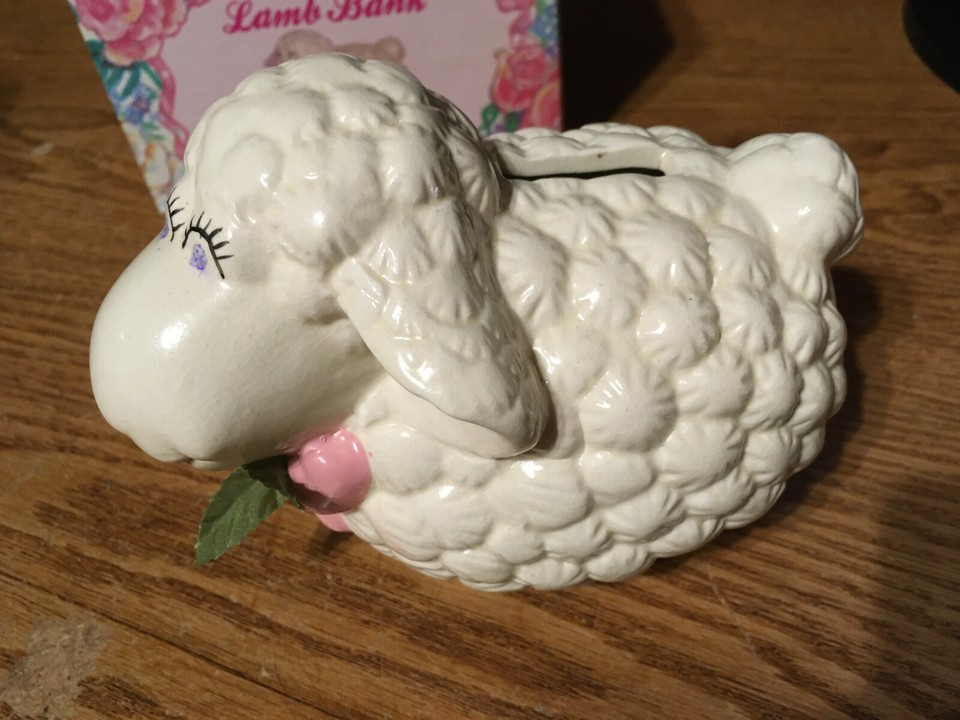 Hermitage Pottery Lamb Bank with Box - photo 2