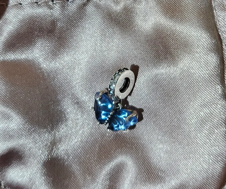 Blue Butterfly Dangle Charm thumbnail