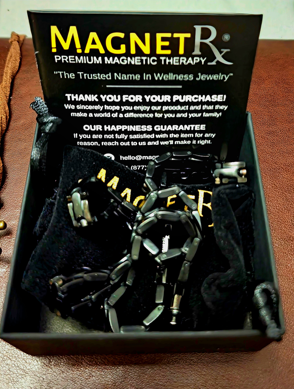 MagnetRX Titanium Magnetic Necklace - Black, 49cm - photo 2