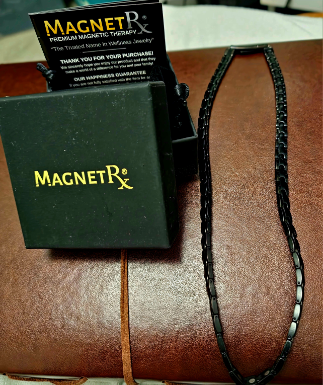 MagnetRX Titanium Magnetic Necklace - Black, 49cm - photo 5