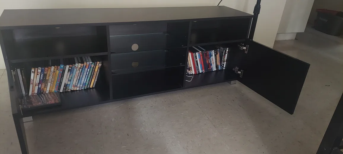 Black TV Stand Media Console thumbnail