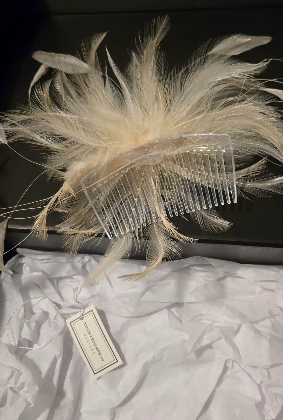 Marius Henderson Feather Fascinator Headpiece image indicator(3)