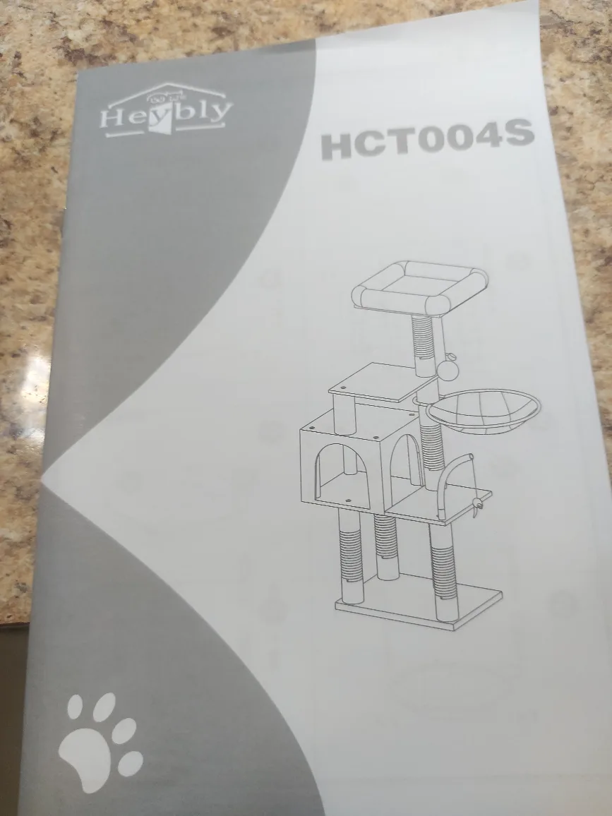 Heybly Cat Tree HCT004S - Light Gray brand new image indicator(4)