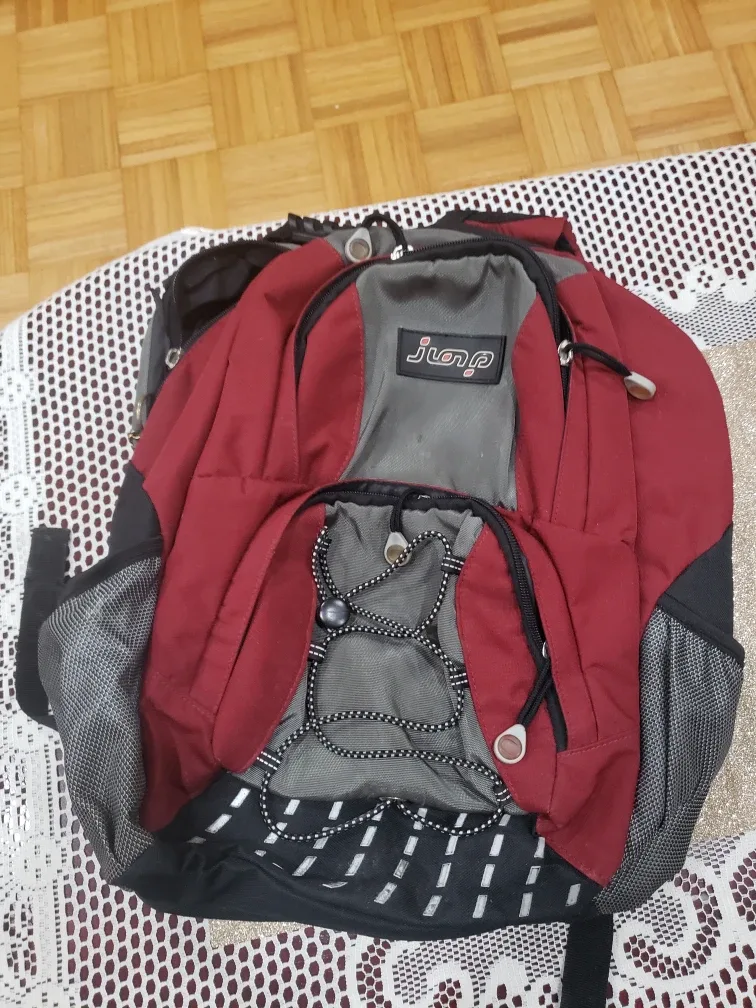 Jump Backpack - Red & Grey with bonus gift thumbnail
