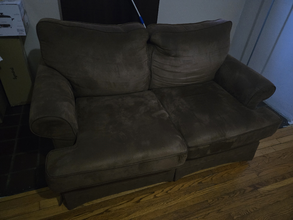 Free Brown Loveseat Sofa - photo 2