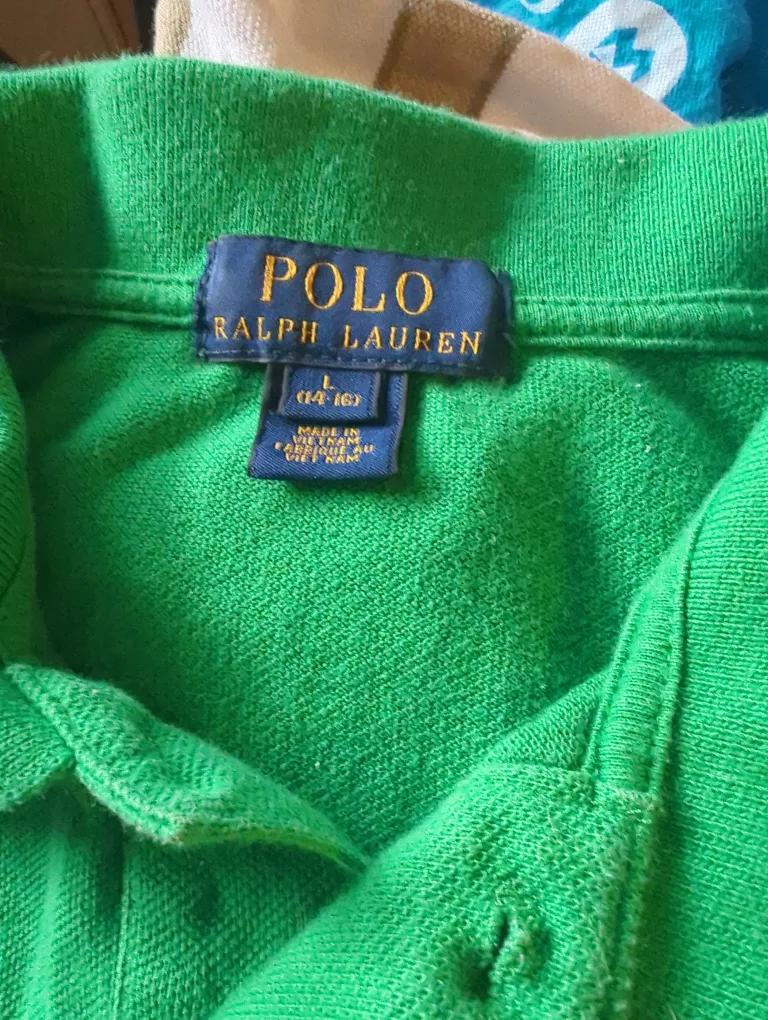 Free Polo Ralph Lauren Green Polo Shirt - Size L image indicator(2)