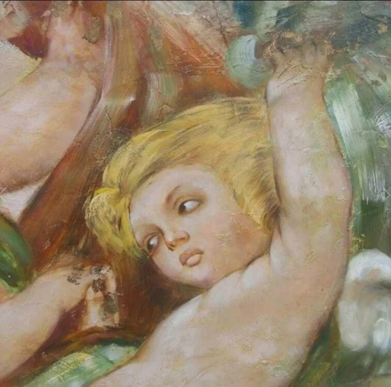 Beautiful Angels Oil Painting on Canvas By "M. Harold" image indicator(2)