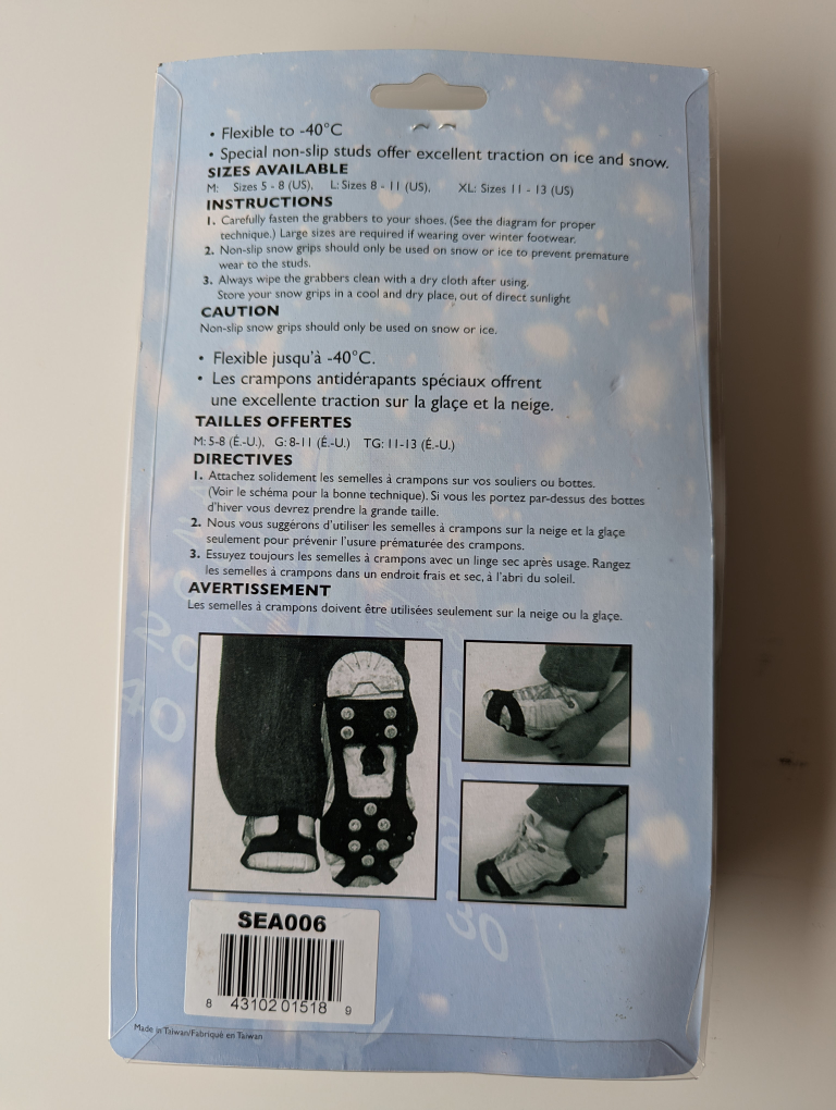 Zenith Non-Slip Snow Grips - Size M (Sizes 5-8 US) - NEW - photo 2