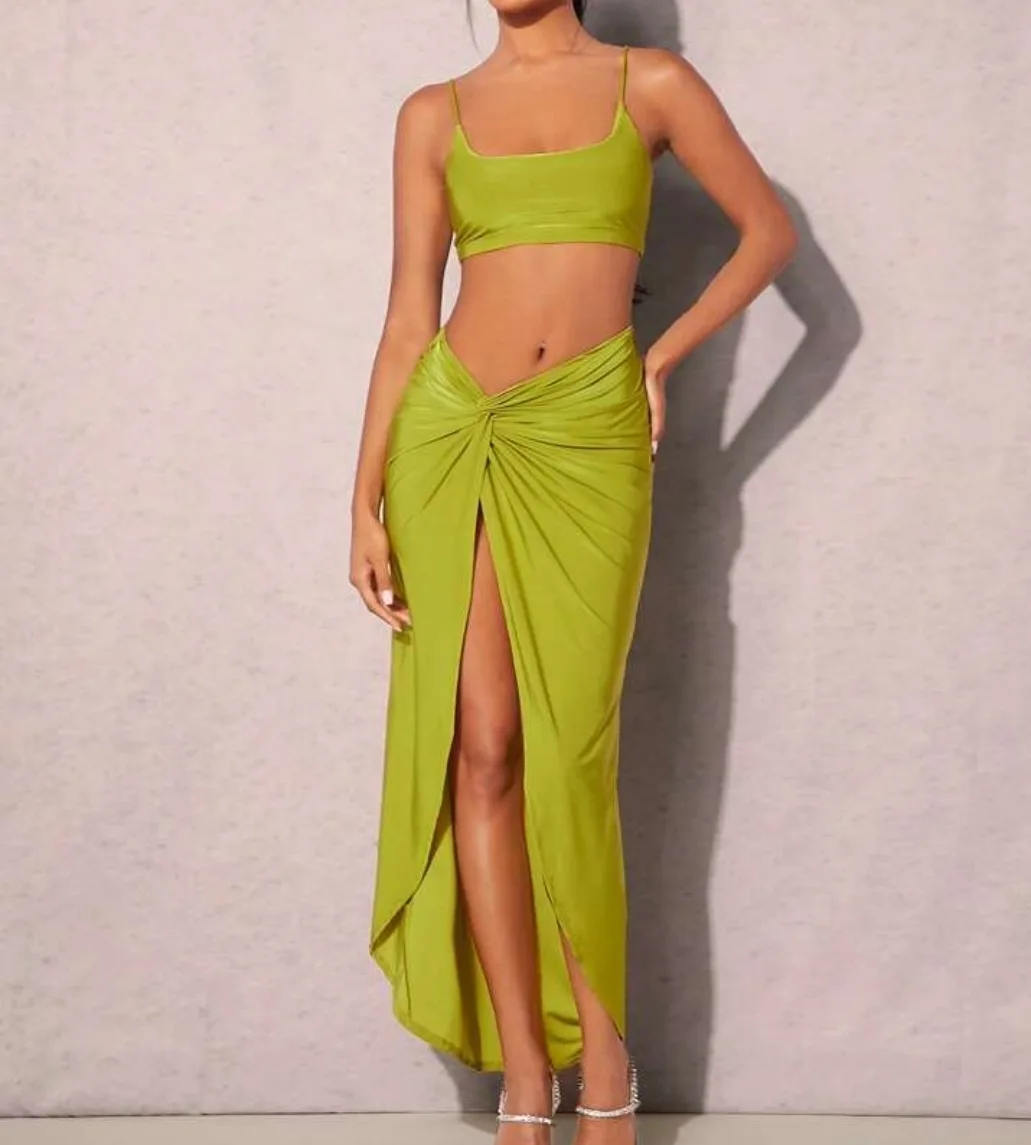Shein Green Two-Piece Set - Size US 4 thumbnail