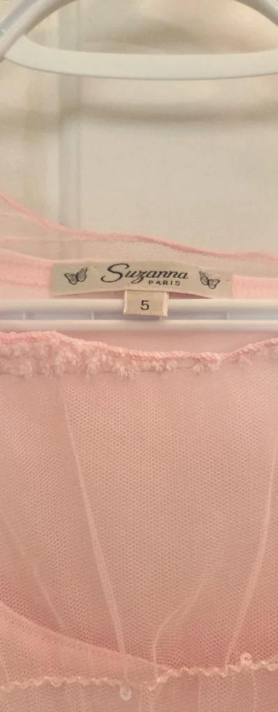 Suzanna Paris Pink Sheer Blouse Size 5 image indicator(2)
