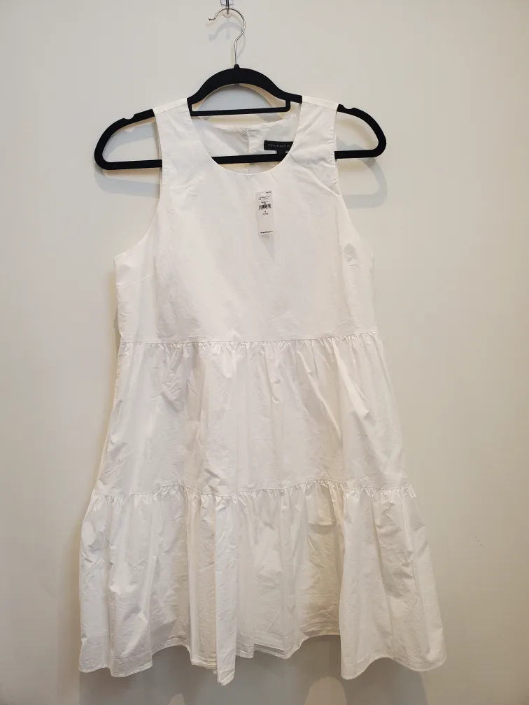 New Banana Republic White Tiered Dress thumbnail