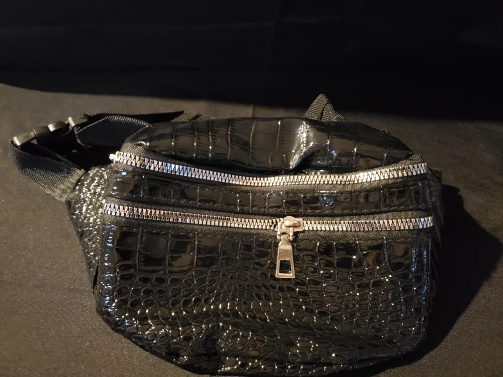 Black Fashion Belt Bag - New thumbnail