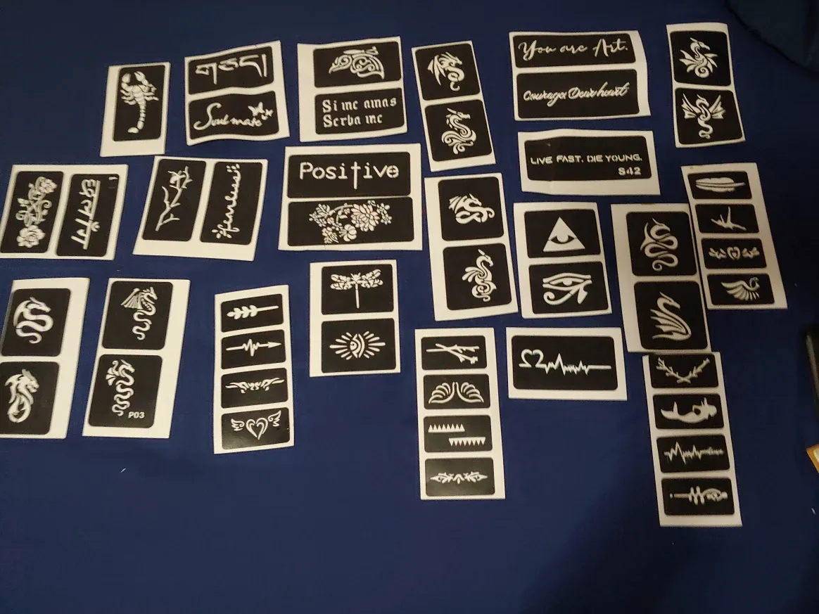 Henna Tattoo Stencils - Assorted Designs thumbnail