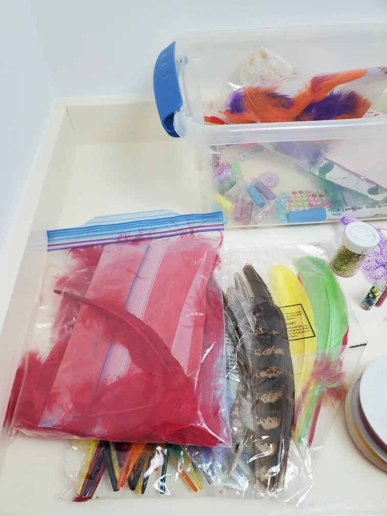 Craft Supplies Bundle: Glue Gun, Feathers, Glitter & More! image indicator(7)