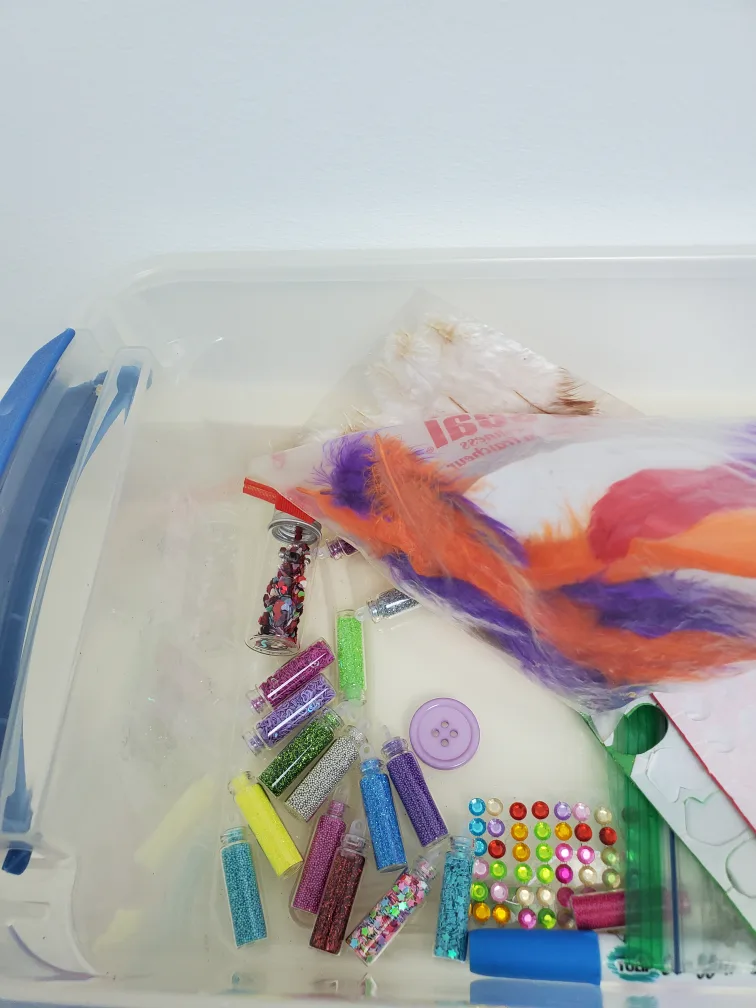 Craft Supplies Bundle: Glue Gun, Feathers, Glitter & More! image indicator(8)