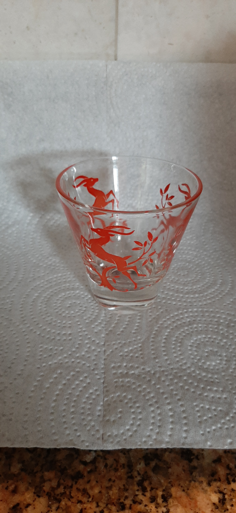 Vintage Deer Design Glass
