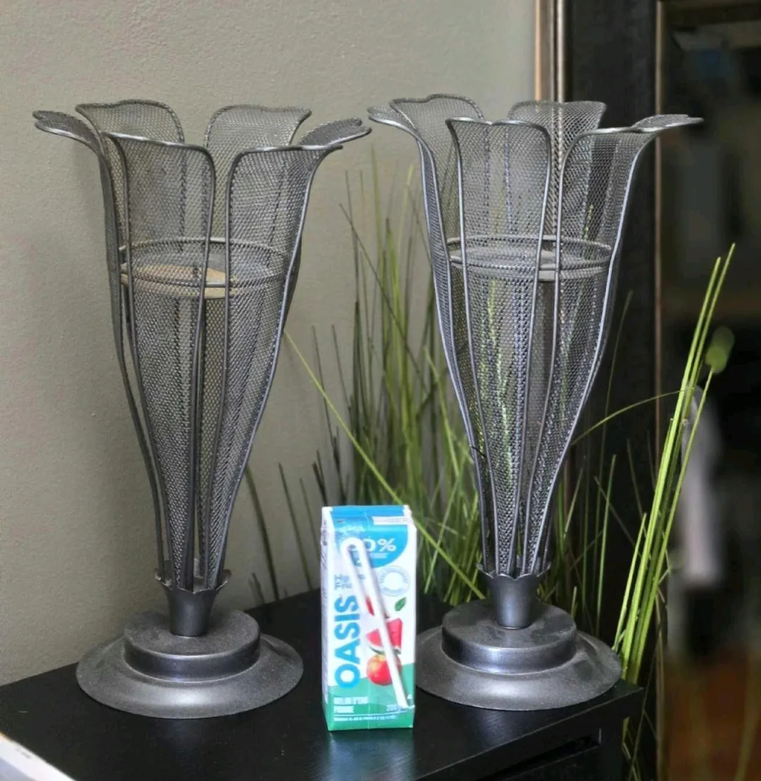 Metal Mesh Candle Holders - Set of 2 thumbnail