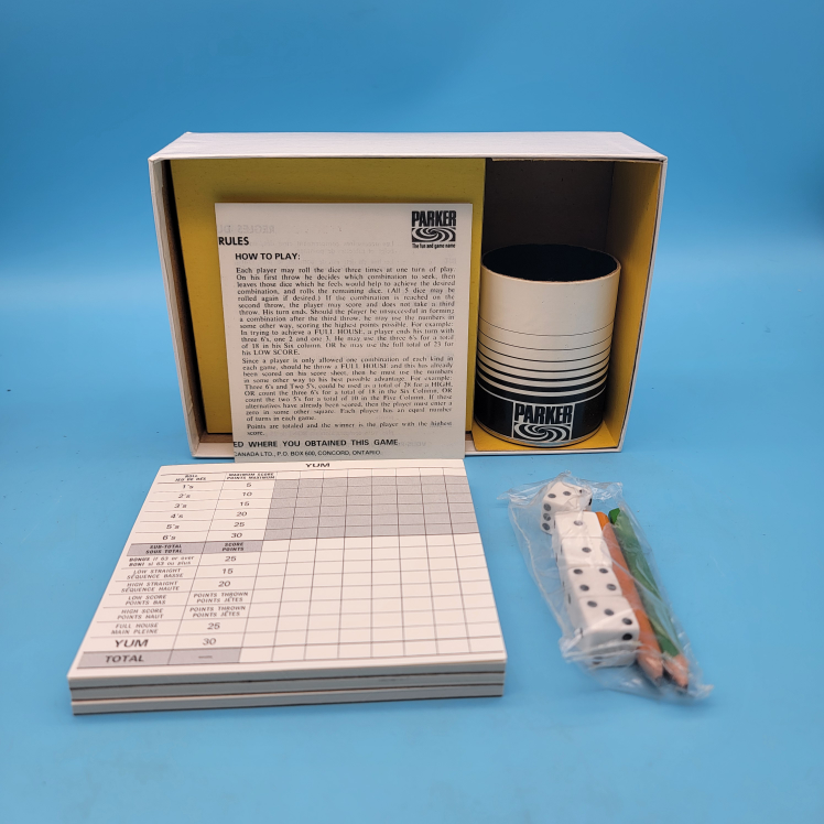 🥳VGC🤩 Vintage Parker Brothers YUM Dice Game *Complete* - photo 3