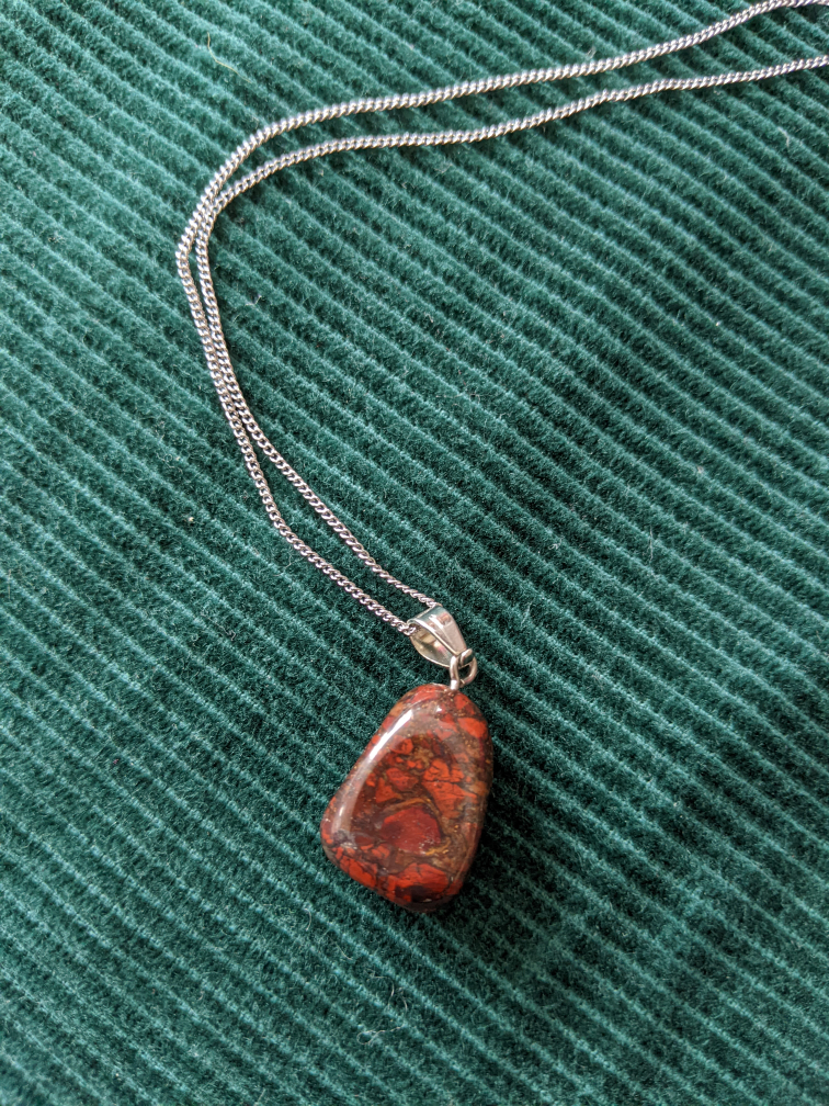 Red Stone Pendant Necklace