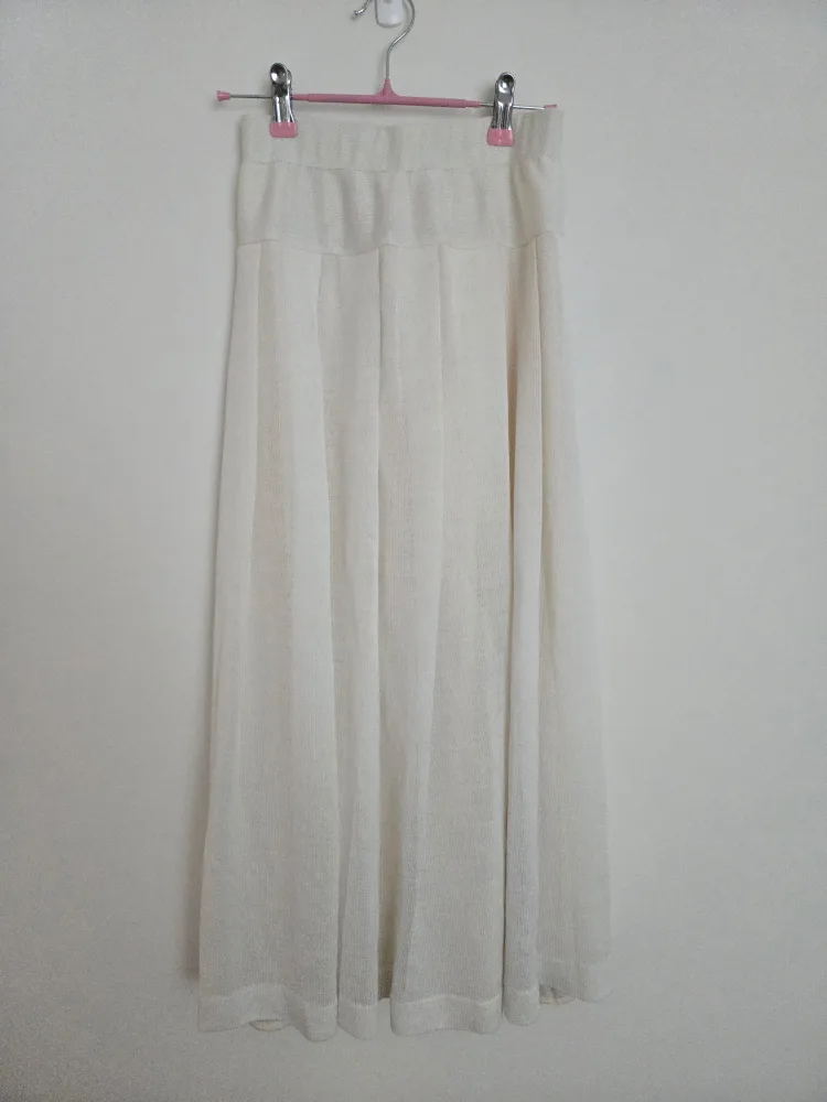 Cream Knit Maxi Skirt image indicator(3)