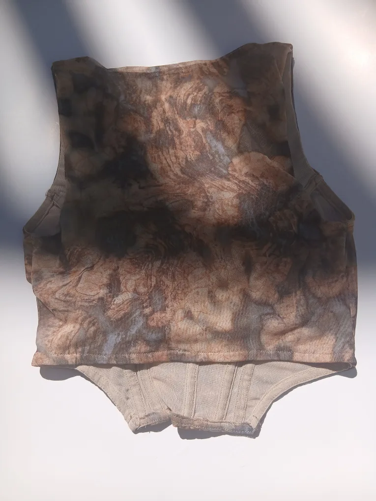 Bershka Marble Print Corset Top - Size S image indicator(2)