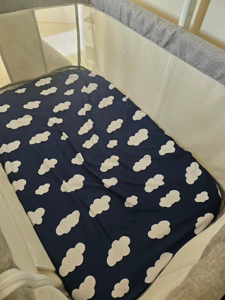 Grey Baby Bassinet with covers image indicator(2)