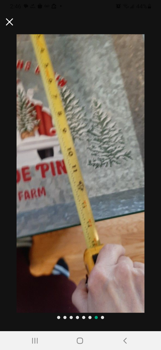 Snowman Galvanized White Washed Tray - photo 3