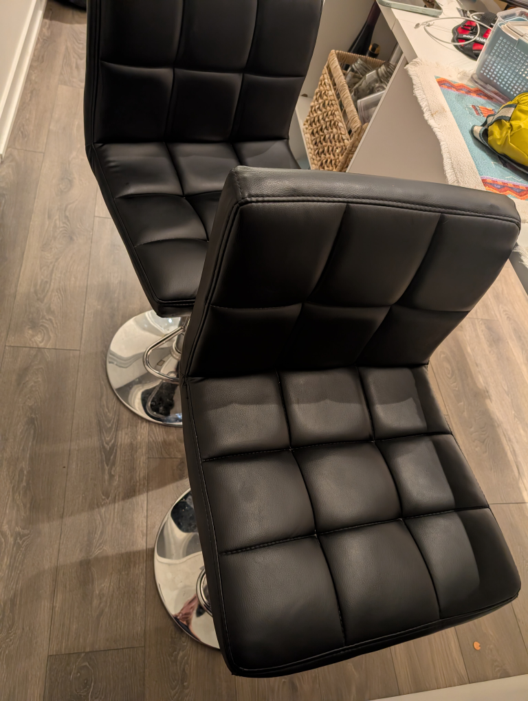 Black Bar Stools (Set of 2)