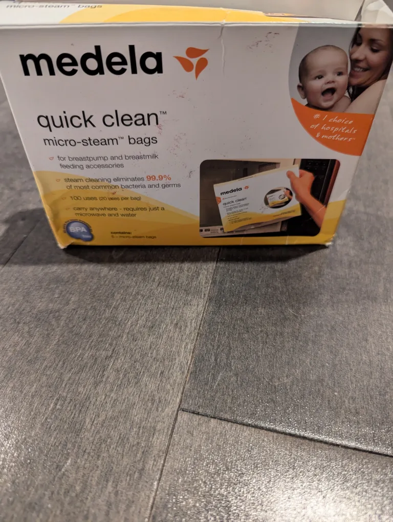 🧡 2 never used Medela Quick Clean Micro-Steam Bags image indicator(3)