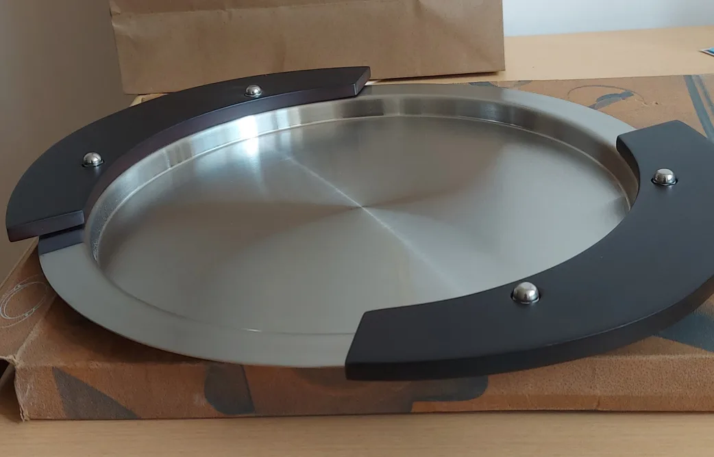 Circular Stainless Steel Serving Tray thumbnail