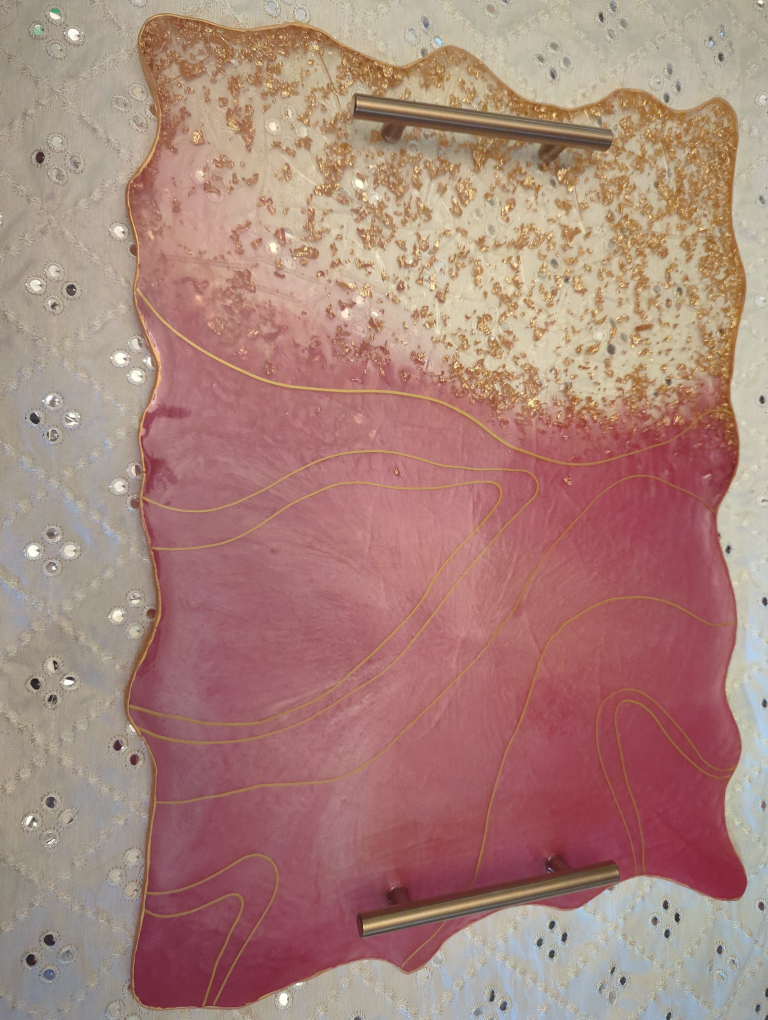 Handmade Resin Serving Tray