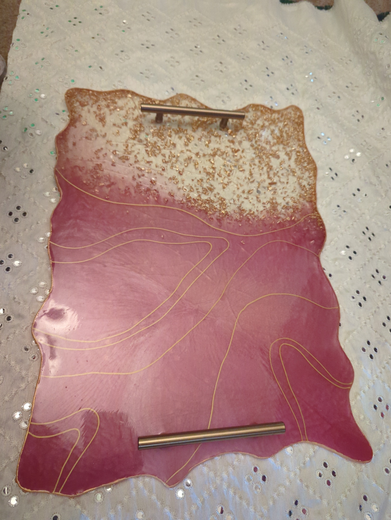 Handmade Resin Serving Tray - photo 2
